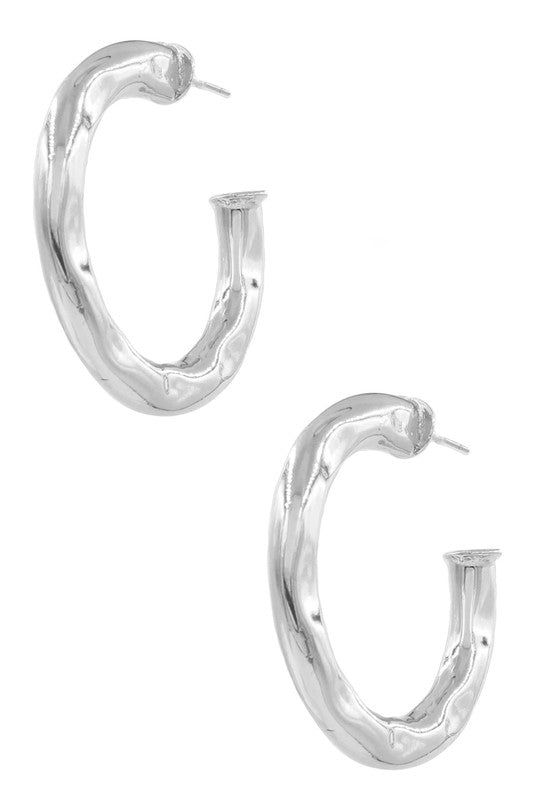 Hammered Metal Hoops